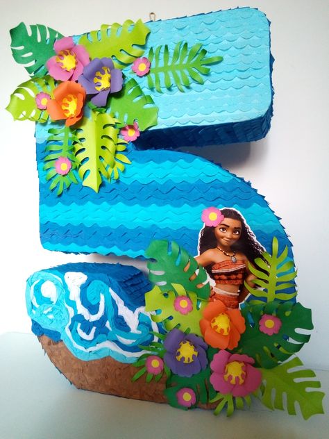 Follow me on Instagram as @MMPinatas Moana Pinata, Moana Birthday Party Theme, Moana Theme Birthday, Moana Theme, Piñata Ideas, Moana Birthday Party, Number Five, Moana Party, Moana Birthday