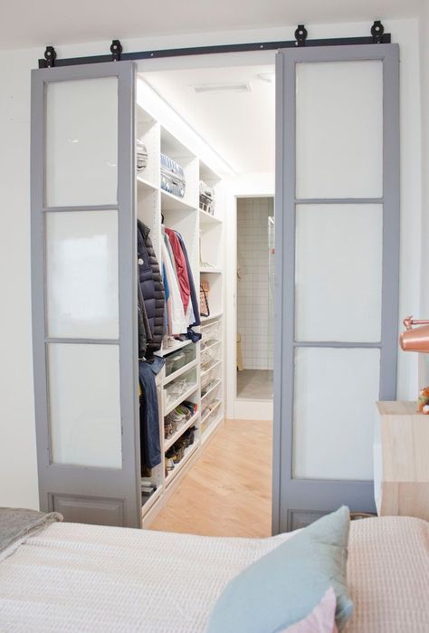 Closet To Bathroom, Walk Through Closet, Walking Closet, Closet And Bathroom, Dream Closet Design, Walk In Closet Design, Open Closet, Closet Renovation, Closet Layout