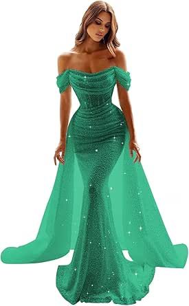 Detachable Train, Formal Evening Dress, Mermaid Prom Dresses, Dresses For Women, Evening Dress, Off Shoulder, Mermaid, Prom Dresses, Prom