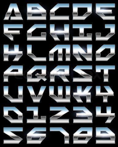 Chrome Alphabet, Cute Fonts Alphabet, Lettering Fonts Design, Fonts Style, Typography Alphabet, Alphabet Images, Text Logo Design, Sign Painting, Graffiti Alphabet