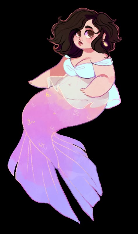 Actual unretouched photo of me when I was a mermaid ‍♀️  Original pin: Credit to Artist Curvy Mermaid Art, Chubby Mermaid, Fat Mermaid, Fat Art, Plus Size Art, Arte Indie, Positive Art, Mermaid Drawings, Mermaid Pictures