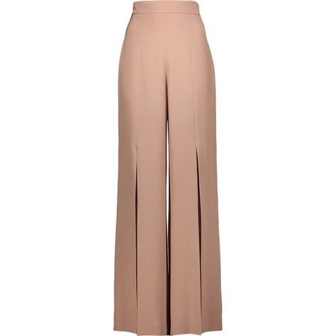 Cushnie et Ochs - Silk-satin Wide-leg Pants (1.255 BRL) ❤ liked on Polyvore featuring pants, bottoms, calÃ§a, jeans, trousers, blush, wide leg pants, cushnie et ochs, wide leg trousers and beige pants Trouser Pants Pattern, Cutout Pants, Pakistani Fashion Casual, Et Ochs, Silk Bottoms, Trousers Jeans, Cushnie Et Ochs, Beige Pants, Stylish Pants