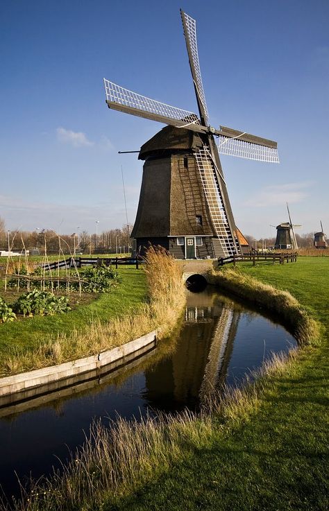 Netherlands Windmills, Tilting At Windmills, Windmill Water, Water Wheels, Holland Windmills, Dutch Heritage, Wind Mills, Old Windmills, Amsterdam Holland