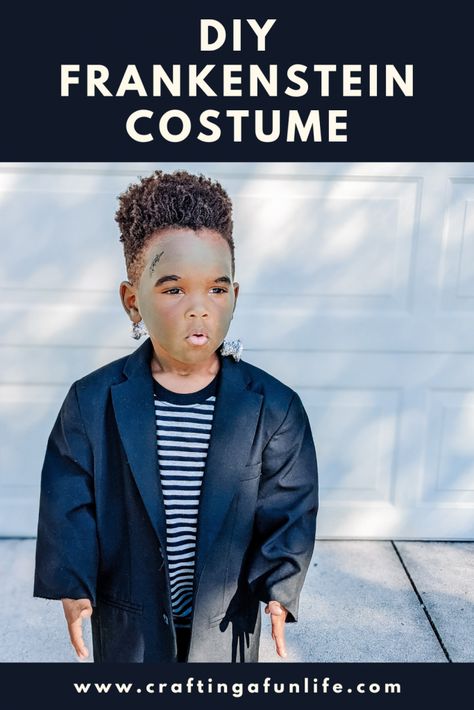 Diy Frankenstein Costume, Frankenstein Costume Kids, Frankenstein Costume Diy, Frankenstein Pictures, Diy Frankenstein, Corn Painting, Fall Sensory Bin, Frankenstein Costume, Decoupage Pumpkins