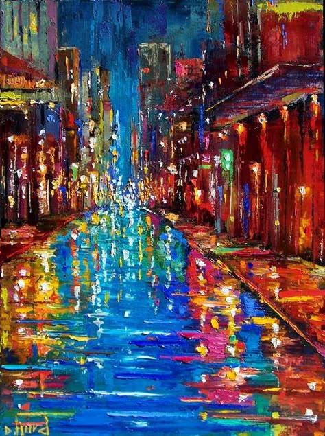 Debra Hurd Original Paintings AND Jazz Art: New Orleans Jazz Street art painting by Debra Hurd Debra Hurd, Impasto Artwork, Nola Art, New York Cityscape, New Orleans Jazz, Leonid Afremov, New Orleans Art, Picture Board, Street Painting