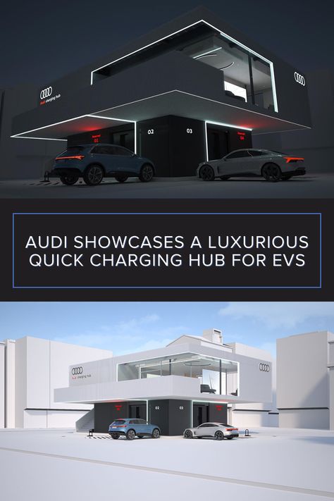 Audi Showcases a Luxurious Quick Charging Hub for EVs Luxurious Lounge, Mobile Charging, Charging Hub, Transmission Line, Charging Stations, Ev Charging, Waiting Area, Lounge Area, Energy Storage