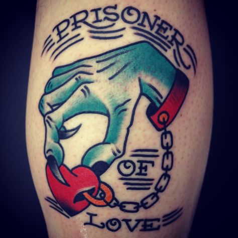 Prisoner of love tattoo Prisoner Of Love Tattoo, Prisoner Of Love, Leather Painting, Flash Ideas, Zombie Hand, Flash Design, Love Tattoo, Tattoo Reference, Face Tattoo