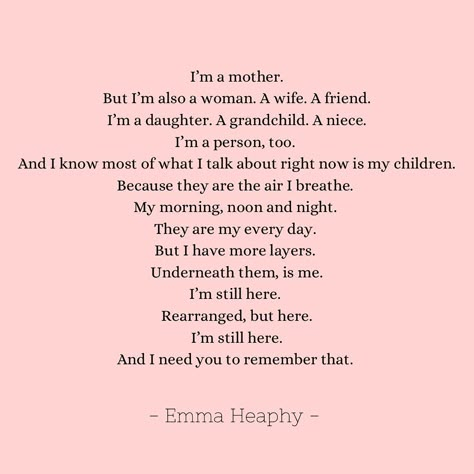 Emma Heaphy on Instagram: “How it can feel when lost in motherhood. Do you feel like this too? 📚 If this new poem resonates, you can check out my early motherhood…” Mom Finding Yourself Quotes, Check On Moms Quotes, Motherhood Losing Friends Quotes, Emma Heaphy Quotes, Poem About Motherhood, Losing Yourself In Motherhood, First Year Of Motherhood Quotes, Being The Default Parent Quotes, Lost In Motherhood Quotes