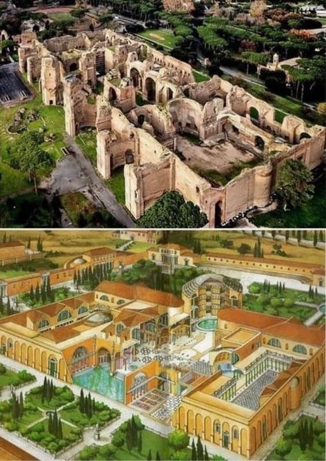 Baths Of Caracalla, Imperiul Roman, Ancient Roman Architecture, Empire Romain, Roman City, Roman Architecture, Roman Baths, Archaeological Discoveries, Roman History