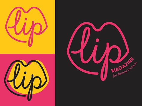 Lip Magazine Logo by Dora Litterell Lip Logo Design Ideas, Lips Logo Branding, Mouth Logo, Logo Lips, Lips Logo, Magazine Logo, Lips Sketch, Lips Painting, Lips Graphic