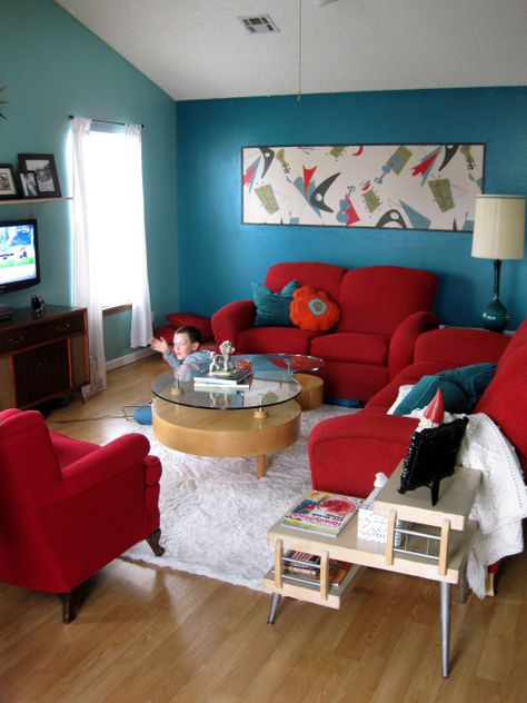 Vintage Modern Teal - Living Room Designs - Decorating Ideas - HGTV ...510 x 680163.3KBwww.roomzaar.com Red Couch Living Room, Black Living Room Set, Red Living Room Decor, Teal Rooms, Turquoise Living Room Decor, Turquoise Room, Living Room Turquoise, Teal Living Rooms, Teal Decor