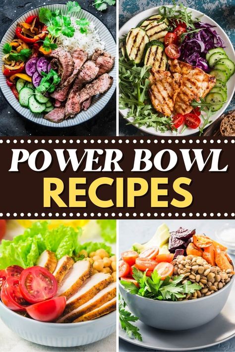 Fuel your body with these incredible power bowl recipes! From veggie to chicken to quinoa to seafood, these healthy bowls make the perfect meals. Healthy Bowls Clean Eating, Power Bowl Recipes, Power Bowl Recipe, Buddha Bowls Recipe, Healthy Bowls Recipes, Clean Eating Chicken, Power Bowl, Farmers Market Recipes, Meat Salad