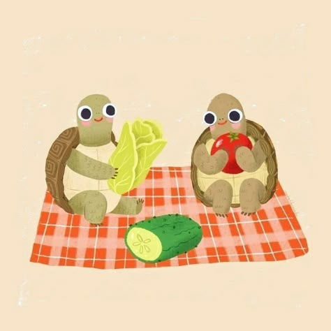 Tortoise Drawing, Apple Watch Wallpaper, A Silent Voice, Cute Illustrations, Cute Little Things, Cute Little Drawings, Naive Art, Cute Doodles, Cute Illustration