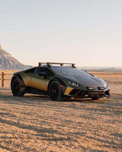 Lamborghini on Instagram: "If you must, then choose dust. And let Huracán Sterrato go wild as you raise it.  Captured by @logandavidson for @lamborghinisaltlakecity   #Lamborghini #HuracanSterrato #BeyondTheConcrete __ Huracán Sterrato: fuel consumption combined 14,9 l/100km (WLTP); CO2-emissions combined: 337 g/km (WLTP)" Aggressive Design, Mens Luxury Lifestyle, Best Filters For Instagram, Cool Car Pictures, Adventure Aesthetic, Lamborghini Huracan, Go Wild, The Untamed, Dream Garage