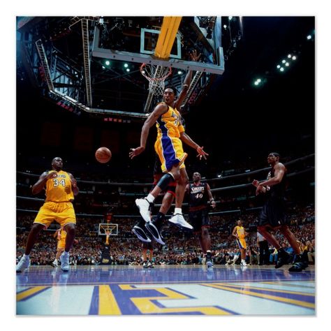 Kobe Bryant | Back Pass Print #Getty Images #Zazzle 2001 Nba Finals, Shaq And Kobe, Shaquille O’neal, Kobe Bryant Poster, Kobe Bryant 8, Kobe Bryant Pictures, Kobe Bryant Black Mamba, Lakers Kobe Bryant, Kobe Bryant Wallpaper