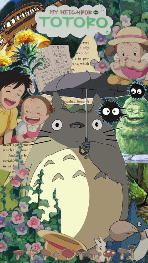 My neighbor Totoro #studioghibli #myneighbortotoro #studioghibliaesthetic Presentation Ideas For School, Studio Ghibli Poster, My Neighbor Totoro, Miyazaki, Create Collage, Creative Play, Studio Ghibli, Movies Showing, Cute Wallpapers