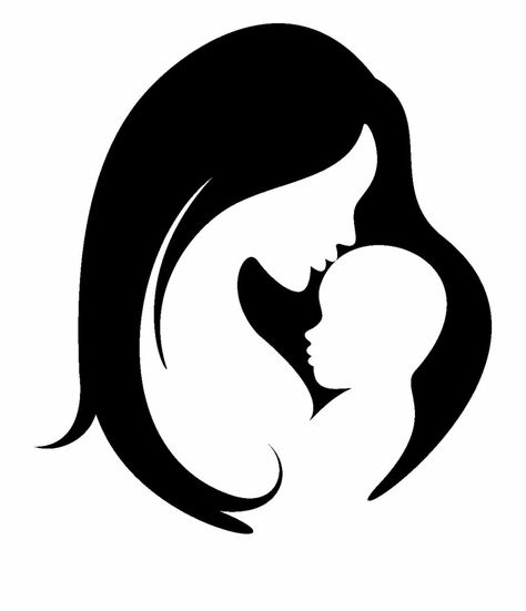 Mother Silhouette, Baby Cartoon Drawing, Baby Silhouette, Pregnancy Art, Fish Silhouette, Idee Cricut, Mother Art, Baby Painting, Kahlil Gibran