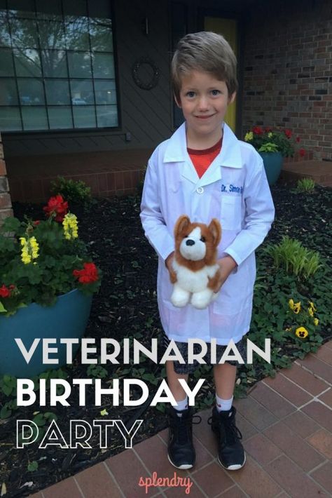 great kid's party theme, this veterinarian birthday party was a hit! Veterinarian Party Ideas, Vet Themed Birthday Party, Vet Party, Doctor Birthday, Pet Theme, Rose Birthday, Animal Doctor, Adoption Party, Pet Vet