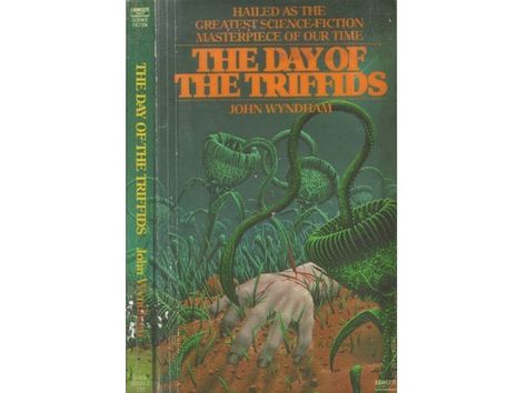 triffids Sci Fi Ideas, Meat Illustration, Classic Sci Fi Books, Horror Book Covers, Fantasy Book Covers, Science Fiction Illustration, Sci Fi Novels, Classic Sci Fi, Horror Book