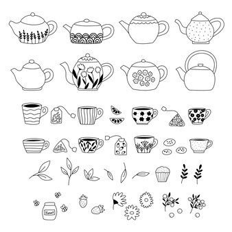 User12954166 | Freepik Tea Pot And Cup, Christmas Seamless Pattern, Cup Collection, Vector Christmas, Cute Penguins, Christmas Vectors, Cup Of Tea, Tea Pot, Journal Ideas