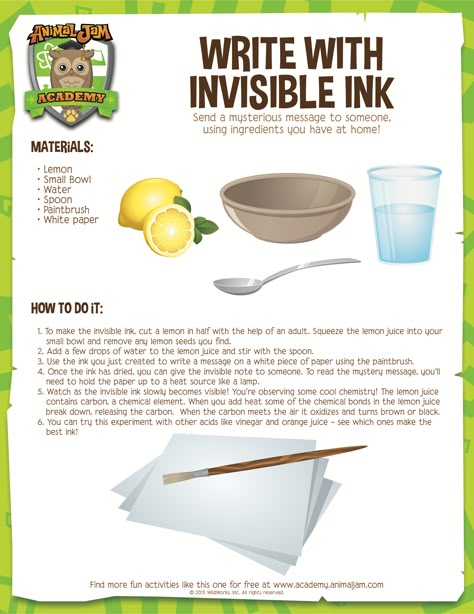 Mystery Stem Activities, Invisible Ink Experiment, Spy Stem Activities, Mystery Science Activities, Spy Science Experiments, Spy Week Activities, Science Investigatory Project Ideas, How To Make Invisible Ink, Sensory Activities For School Age