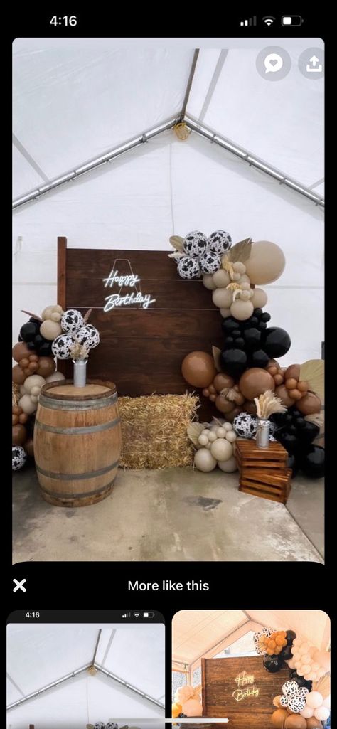 Rodeo Theme Birthday Party Women, Rodeo Birthday Party Adult, Country Birthday Party Ideas For Women, Western Balloons, Country Birthday Party, Baby 2024, Birthday 16, Rodeo Birthday Parties, Rodeo Party