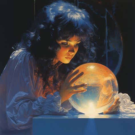 Trendy artistic expression selected by ThetaCursed, License: CC BY-NC 4.0 Holding A Crystal Ball, Mixing Paint Colors, Ball Aesthetic, Angel Painting, Futuristic Art, Ap Art, Ethereal Art, Artistic Expression, Profile Photo