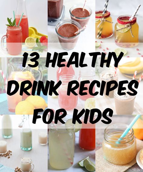 13 Healthy Drink Recipes for Kids - TheDiabetesCouncil.com Kid Friendly Juice Recipes, Healthy Punch Recipe For Kids, Kids Juice Recipes, Fun Drinks To Make Kids, Drinks For Kids To Make, Easy Healthy Drinks, Fun Drinks For Kids, Healthy Tea Recipes, Drink Recipes For Kids