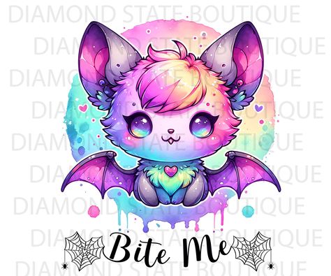 Cute Halloween Stickers, Spooky But Cute, Minnie Mouse Images, Chic Tattoo, Valentine Clipart, Cute Bat, Modern Tattoos, Bite Me, Art Pastel