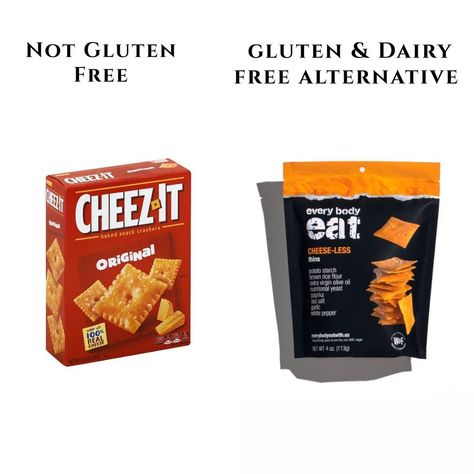 𝐀𝐦𝐲 ❙ Gluten & Dairy Free on Instagram: “STOP WHAT YOU ARE DOING and read/ buy these now. Who misses @cheezit ? I've legit never found a gluten and dairy free swap as similar…” Gluten Dairy Free, Healthy Swaps, Gluten And Dairy Free, Cheez It, Allergy Free, Gluten Free Dairy Free, Junk Food, Allergies, Dairy Free