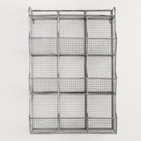 Metal 9-Cubby Thomas Wall Storage - v1 Cubby Wall, Wall Cubbies, Small Kitchen Decor, Cubby Storage, Festive Holiday Decor, Cost Plus World Market, Wall Racks, Galvanized Metal, Wall Storage