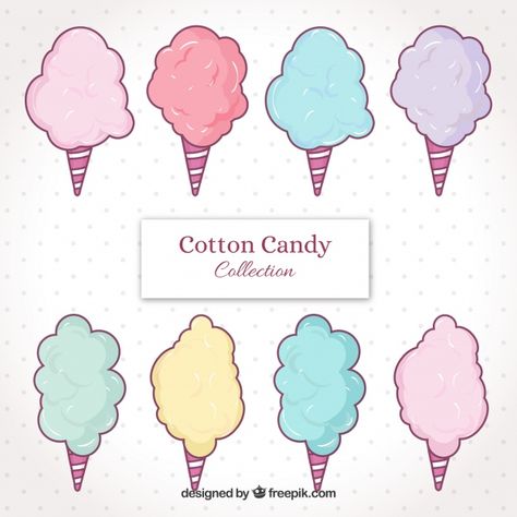 How To Draw Cotton Candy, Candy Drawing Cute, Cotton Candy Drawing Easy, Kawaii Candy Drawing, Cotton Candy Character, Kawaii Cotton Candy, Cute Cotton Candy, Cotton Candy Cart, Candy Drawing