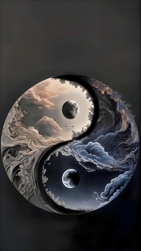 Planet Hd Wallpaper, Yin Yang Aesthetic, Moon Wallpaper Iphone, Yin Yang Wallpaper, Jing Y Jang, رسم كاريكاتير, Epoxy Countertops, Yin Yang Art, Android Wallpaper Art