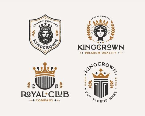 Kingdom Logo Design, Kingdom Logo, Logo Design For Business, Crown King, Elegant Logo Design, Crown Logo, Free Business Card Mockup, King And Queen, Elegant Logo