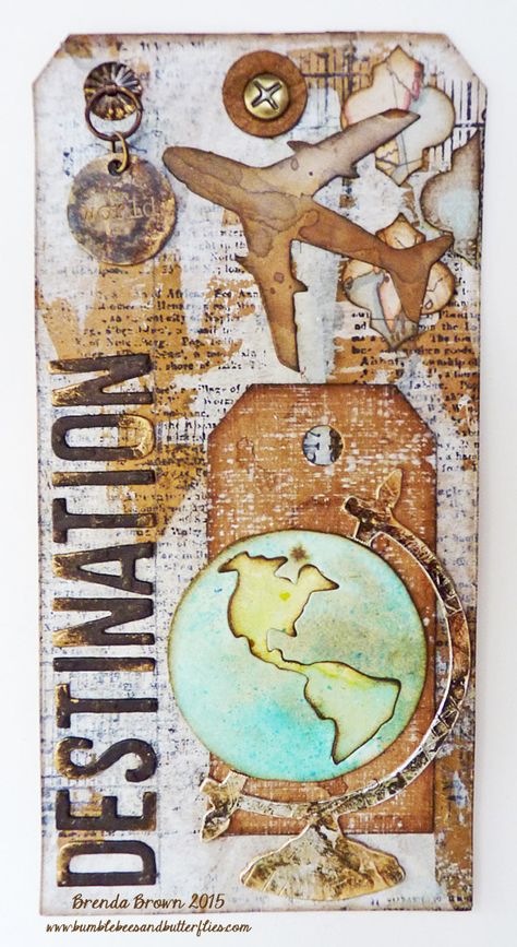 Vertrouw Op God, Tim Holtz Tags, Travel Journal Scrapbook, Mixed Media Art Tutorials, Gcse Art, Scrapbook Journal, Travel Scrapbook, Travel Themes, Art Journals