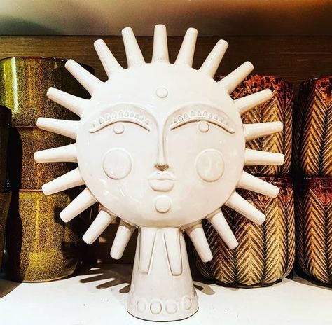 Ceramic Sun Face, Sun Vase, Sun Pottery, Sun Sculpture, Clay Sun, Pottery Sun, Ceramic Sun, Ceramic Mask, Sculpture Art Clay