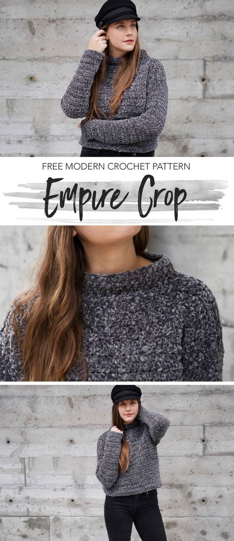 Crop Sweater Pattern, Two Of Wands, Crochet Apparel, Crochet Wear, Apron Ideas, Awesome Crochet, Crochet Wearables, Knitting Tutorials, Crochet Geek