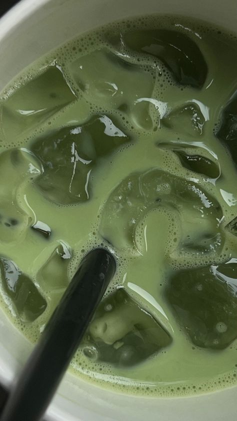 Green Inspo, Matcha Cafe, Tea Wallpaper, Dark Sea Green, Matcha Drink, Green Galaxy, Instagram Feed Ideas Posts, Iced Matcha, Cream Aesthetic