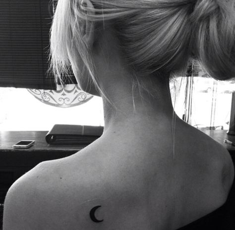 Moon Tattoo On Back Shoulder, Crescent Moon Tattoo Placement, Moon Tattoo Back Shoulder, Crescent Moon Tattoo Shoulder, Moon Tattoo Placement, Moon Tattoo Shoulder, Moon Tattoo On Shoulder, Brittany Balyn, Moon Shoulder Tattoo