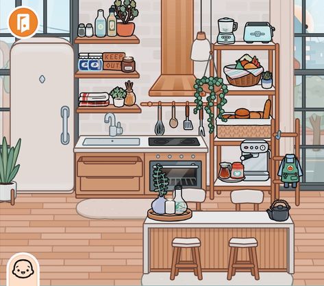 You can ask me any question ✨✨ Modern Mansion Kitchen, Toca Boca Kitchen, Loft Aesthetic, Mansion Kitchen, Mansion Aesthetic, Free House Design, Downtown Lofts, Aesthetic Apartment, Aesthetic Bedroom Ideas