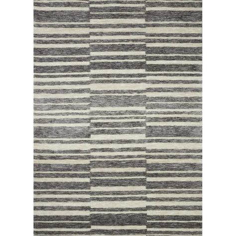 Alexander Home Hudson Modern Abstract Stripe India Area Rug - Bed Bath & Beyond - 35803727 Slate Rug, Alexander Home, Loloi Rugs, Rug Direct, Area Rug Sizes, Rug Company, Striped Rug, Modern Area Rugs, Rug Material