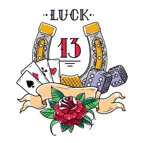 Good Luck Tattoo Symbol, Tattoo Horseshoe, Good Luck Tattoo, Luck Tattoo, Symbol Of Luck, Gambling Machines, Tattoo Templates, Lucky Symbols, Michael Johnson