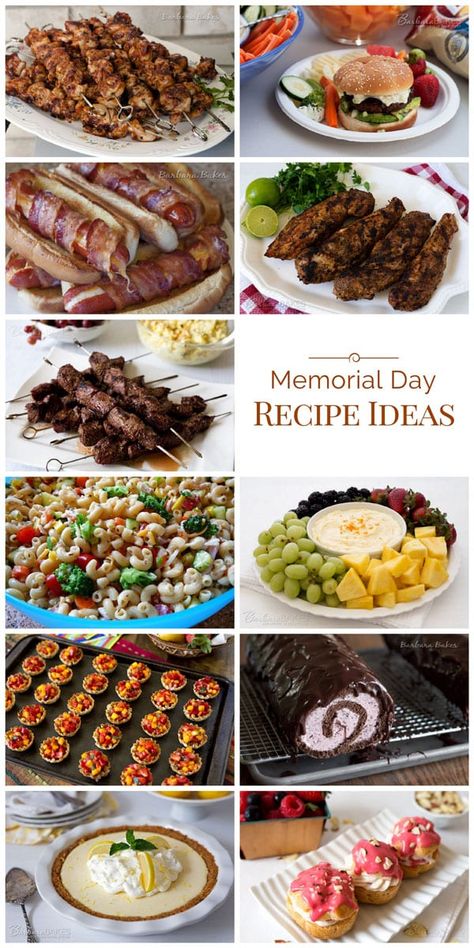 Memorial Day Bbq, Memorial Day Foods, Barbeque Party, Patriotic Food, Fourth Of July Food, Barbecue Recipes, Summer Bbq, Holiday Cooking, Bbq Recipes