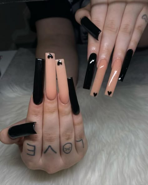 Beginner Nail Tech, King Von, Acrylic Pink, Black Acrylic Nails, Edgy Nails, Grunge Nails, Short Square Acrylic Nails, Long Acrylic Nails Coffin, Exotic Nails