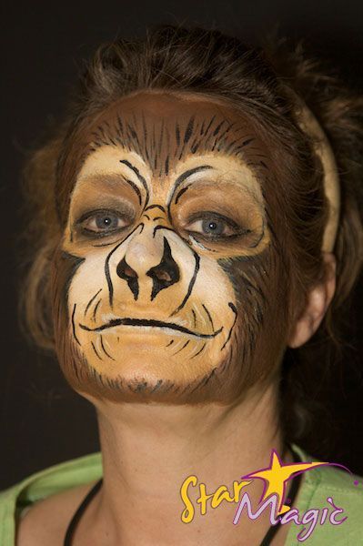 Monkey Face Paint, Monkey Makeup, Wolf Makeup, Mime Face Paint, Animal Face Paintings, The Mask Costume, Animal Makeup, Theatre Makeup, Kids Face Paint