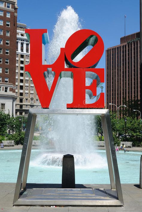 Love Park. The popular Love Park aptly named after the Love Statue Philadelphia, Pennsylvania stock photography Love Park Philadelphia, Park Editorial, Famous Pop Art, Love Statue, Bryn Mawr, Love Park, Brotherly Love, Jet Plane, Philadelphia Pennsylvania