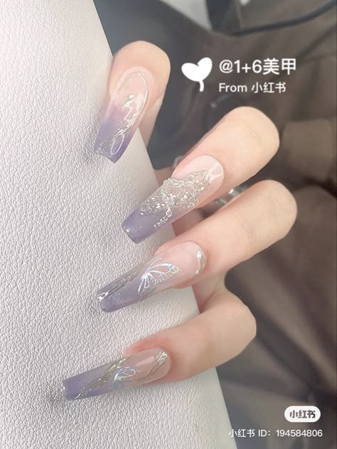 Purple Jelly Nails, Nail Sang, Hottest Nail Trends, Trendy Nail Designs, Graduation Nails, Asian Nails, Grunge Nails, Simple Gel Nails, Nail Room