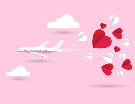 Download love Invitation card Valentine's day airplane and paper heart on abstract background Vector Art. Choose from over a million free vectors, clipart graphics, vector art images, design templates, and illustrations created by artists worldwide! Airplane Wedding, Airplane Vector, Love Couple Wallpaper, Valentine Background, Paper Heart, Couple Wallpaper, Graphic Editing, Heart On, Best Love