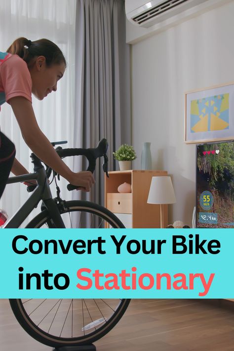 Find out how you can convert your road bike into stationary so you can make the most of it. Turn Bike Into Stationary Bike, Diy Stationary Bike, Stationary Bike Benefits, 15 Minute Stationary Bike Workout, Diy Stationary Bike Stand, 20 Min Stationary Bike Workout, Stationary Bicycle Workout, Beginner Stationary Bike Workout, Bike Stand Diy