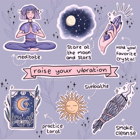 🦋Crystals🌟Healer🔮Chakras on Instagram: “Happy Monday! What method works for you?. • 😇Let’s all start the week vibing high. New week, new chances to make your life what you want!…” Cer Nocturn, Raise Your Vibration, Wiccan Spell Book, Witchcraft Spell Books, Witch Spell Book, Witchcraft For Beginners, Wicca Witchcraft, Witch Spell, Herbal Magic